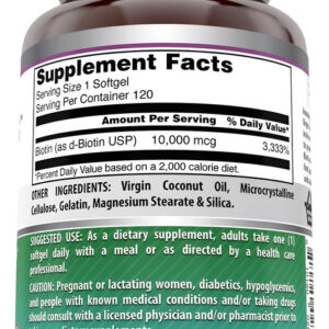 Suplemento De Biotina Com Óleo De Coco Da Amazing Nutrition