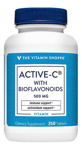The Vitamin Shoppe Active-c Com Bioflavonoides 500 Mg - 250 - Imagem 4