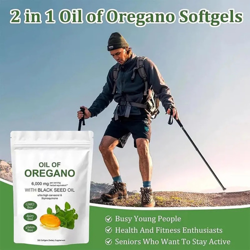 // Cápsulas De Gelatina De Óleo De Orégano 2 Em 1 6000 Mg - Imagem 3