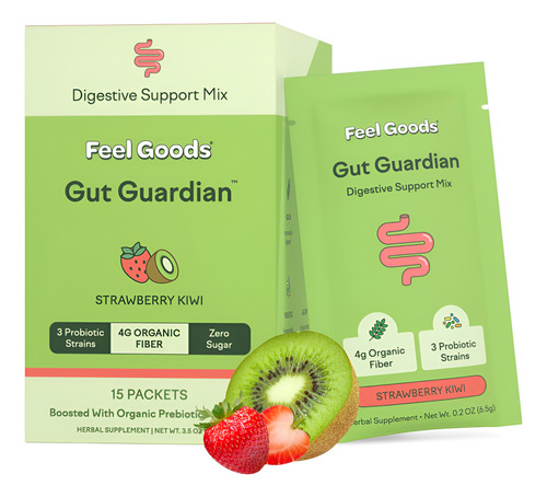 Pacote De 15 Suplementos Feel Goods Gut Guardian Organic Fib