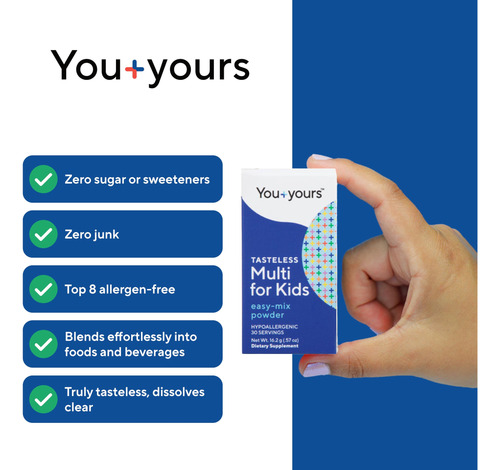 Multivitamínico Em Pó You+yours Tasteless Para Crianças E Cr - Imagem 4