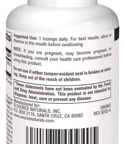 Source Naturals Coenzima Vitaminas B-6 25mg Sublingual - Imagem 3