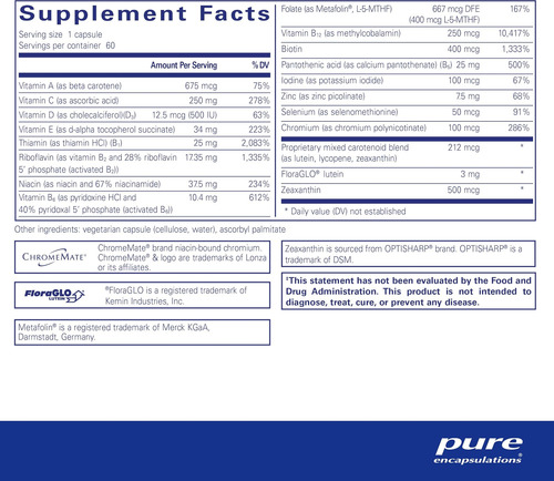 Pure Encapsulations Multi - Suplemento Multivitamínico E Min - Imagem 2