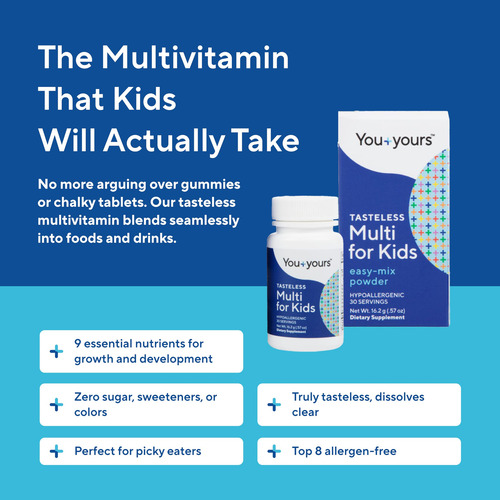 Multivitamínico Em Pó You+yours Tasteless Para Crianças E Cr - Imagem 3