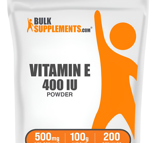 Vitamina E Em Pó Bulksupplements 400 Ui - 100 G Sem Glúten