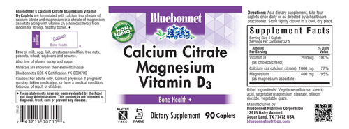 Suplemento Bluebonnet Nutrition Citrato De Cálcio E Magnésio - Imagem 8