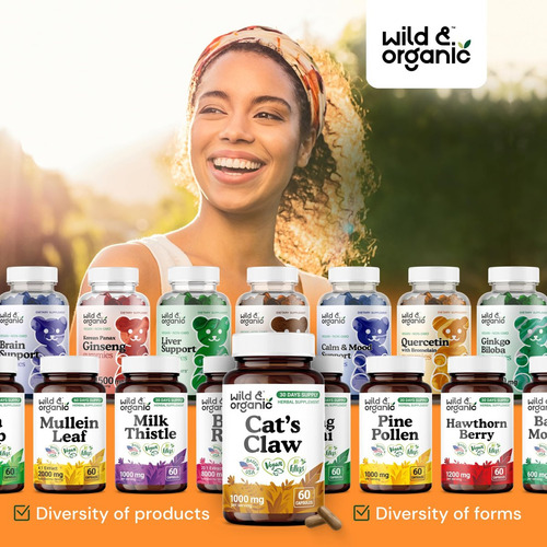 Suplemento De Ervas Wild & Organic Devil"s Claw 1000 Mg - Imagem 6