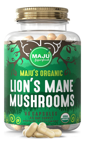 Cápsulas De Cogumelo Juba De Leões Orgânicos Maju 90ct, Extr - Imagem 6
