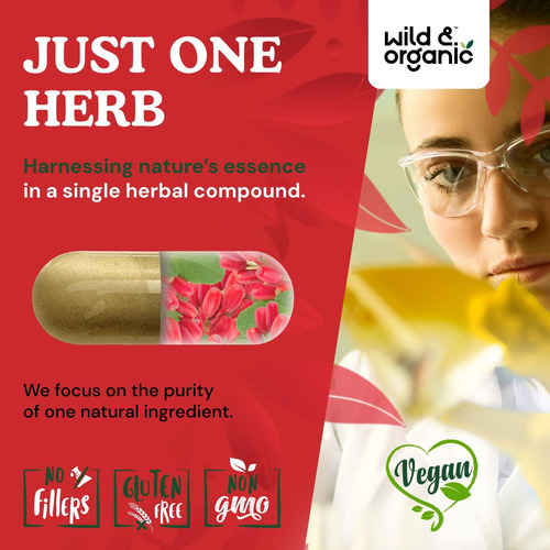 Suplemento De Berberina Orgânica Wild & Organic 1000 Mg - 60 - Imagem 2