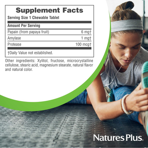 Suplemento Naturesplus Papaya Enzyme 180 Comprimidos Para Ma - Imagem 6