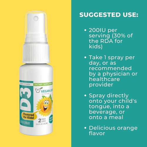 Vegan Life Nutrition: Spray D3 Para Crianças - Imagem 3