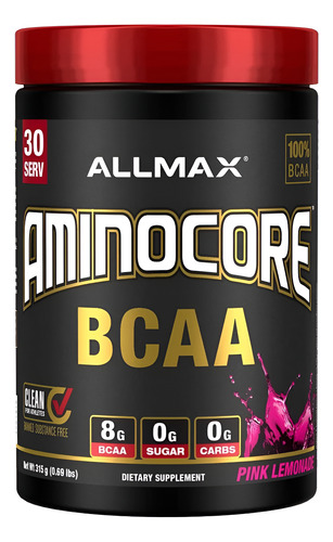 Allmax Nutrition Aminocore Bcaa 8g Bcaas 100% De Aminoácidos
