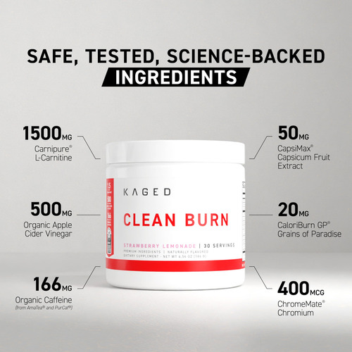 Suplemento Kaged Thermogenic Clean Burn Orange Mango 30 Serv - Imagem 5