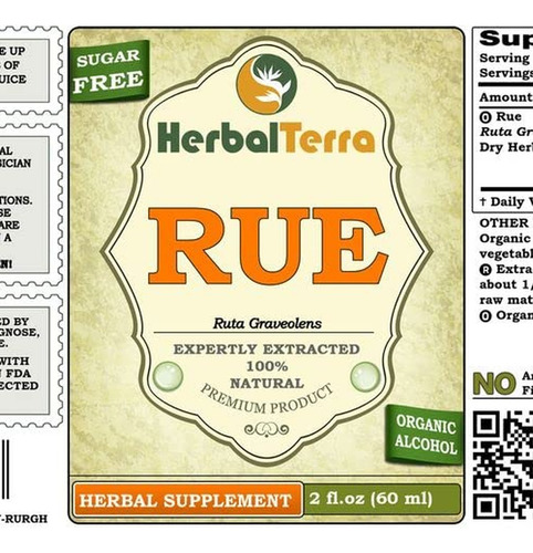 Herbal Terra Llc Tintura De Arruda Orgânica 5x60 Ml - Imagem 2