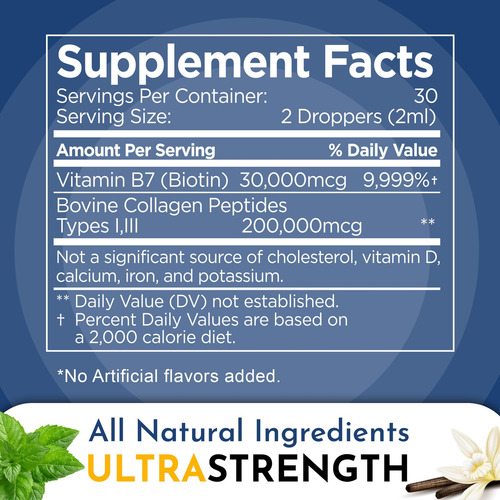Colágeno Líquido Liquid Naturals Ultraforte 60 Ml Com Bioti - Imagem 2