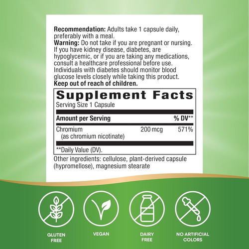 Nature"s Way Nature"s Way Gtf Cromo Para Metabolismo - Imagem 4