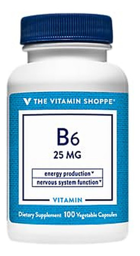 The Vitamin Shoppe Vitamina B6 25 Mg - Energia (100 - Imagem 2