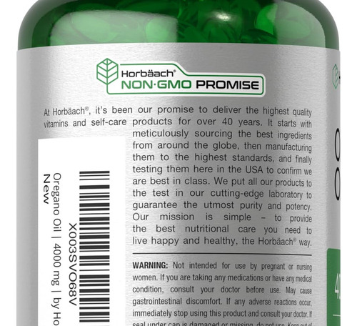 Óleo De Orégano Horbäach | 4000mg | 300 Cápsulas - Imagem 7