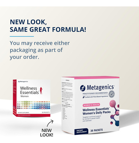 Metagenics Wellness Essentials Women - Pacotes Multivitamíni - Imagem 3