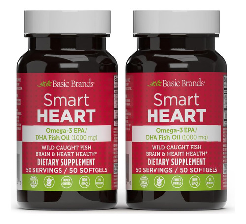Marcas Básicas Smart Heart Omega-3 Fish Oil 1000mg - Tripla