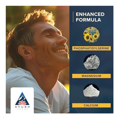 Ayush Herbs Ayuphos, Suplemento Cerebral De Fosfatidilserina - Imagem 16