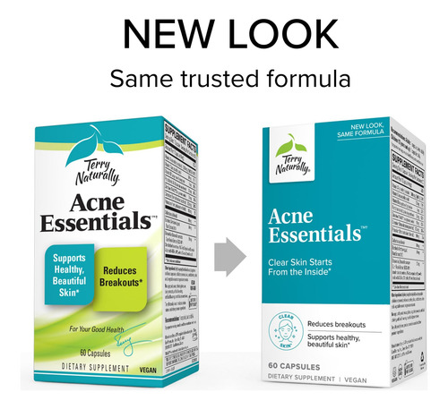Terry Naturally Acne Essentials - 60 Cápsulas - Reduz Erupçõ - Imagem 3