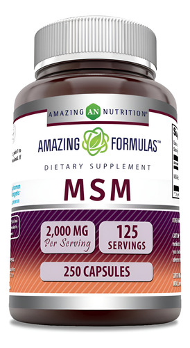 Suplemento Amazing Formulas Msm (metilsulfonilmetano) 2000