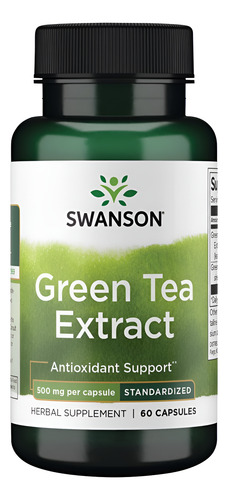 Extrato De Chá Verde Swanson 500 Mg 60 Cápsulas