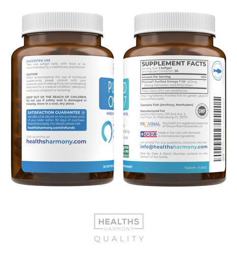Suplemento De Ômega 7 Health Harmony High Potency (1 Mês) - Imagem 8