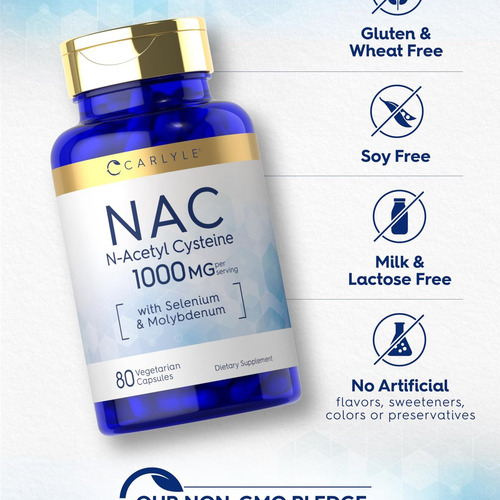 Suplemento Carlyle Nac 1000mg Com Selênio E Molibdênio - Imagem 4