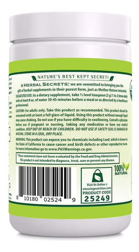 Suplemento Herbal Secrets Maca Root Powder 473ml Usda Organi - Imagem 3