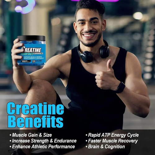 Compre Gomas De Monohidrato De Creatina Relible Llc Para Hom - Imagem 5