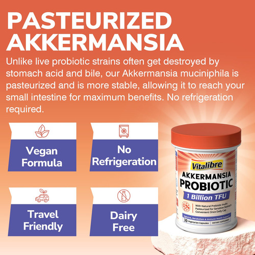 Suplemento Probiótico Vitalibre Akkermansia Muciniphila 30 C - Imagem 6