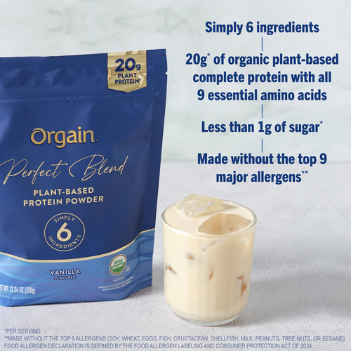 Orgain Vegano Orgânico Perfect Perfect Blend Protein Powder, - Imagem 13