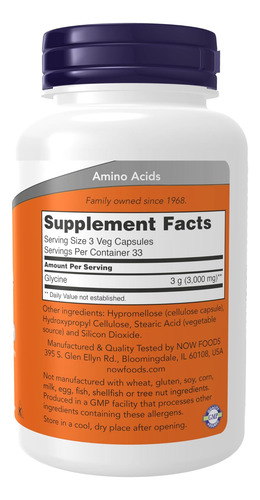 Agora, Suplementos De Alimentos, Glicina 1.000 Mg De Forma L - Imagem 10