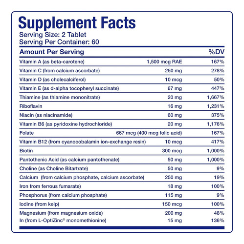 Multivitamínico 30 Em 1: Adultos Com Ferro E Antioxidantes - Imagem 4