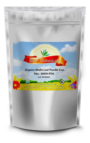 Pó De Folha De Alfafa Orgânica Botanicals 4