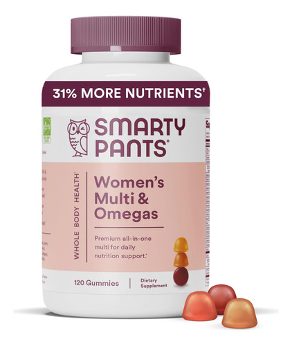 Fórmula Feminina Gummy Vitamins Smartypants Com Ômega 3 120