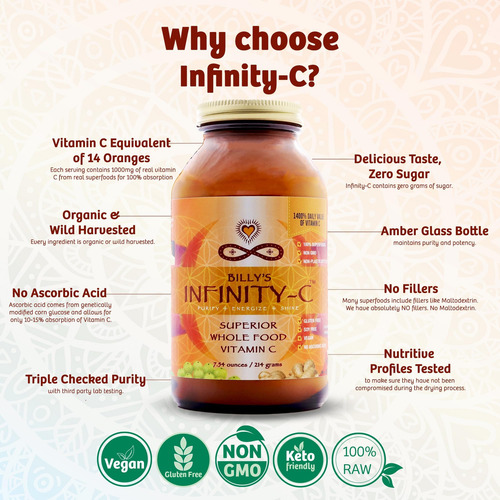 Pó De Vitamina C Orgânica Infinity-c | Vit C Biodisponível D - Imagem 12