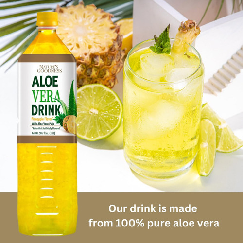 Bebida De Abacaxi E Aloe Vera Nature"s Goodness - Imagem 3