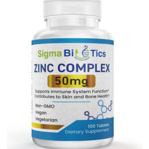 Suplemento De Zinco Sigmabiotics 50mg Para Imunidade E Pele