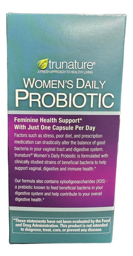 Probiótico Diário Feminino Genérico Tru Nature, 25 Bilhões D - Imagem 3