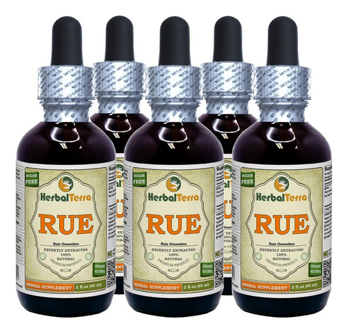 Herbal Terra Llc Tintura De Arruda Orgânica 5x60 Ml