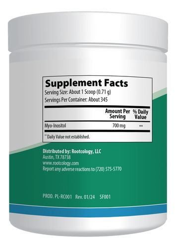 Rootcology Myo-inositol Powder - Suplemento De Inositol Para - Imagem 7