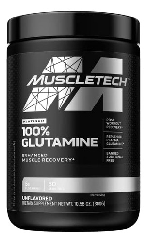 Suplemento Muscletech 100% Puro De L-glutamina Em Pó 300g