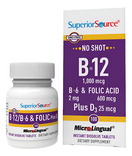 Suplemento Superior Source No Shot Vitamina B12 1000mcg 100