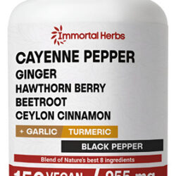 Suplemento Immortal Herbs, Pimenta Caiena Com Alho, 150 Cáps