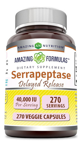 Suplemento De Serrapeptase Amazing Nutrition 40.000 Ui - Imagem 3