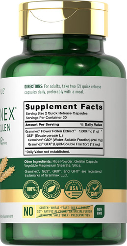 Extrato De Pólen De Flor Carlyle Graminex | 1000mg | 60 Cáps - Imagem 7