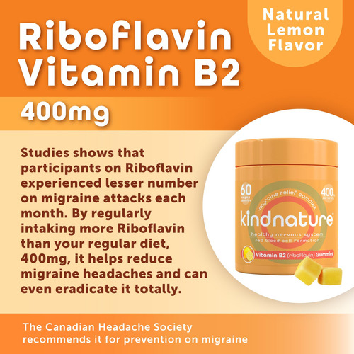Suplemento Kind Nature Vitamin B2 Gomas Riboflavina 400mg - Imagem 5